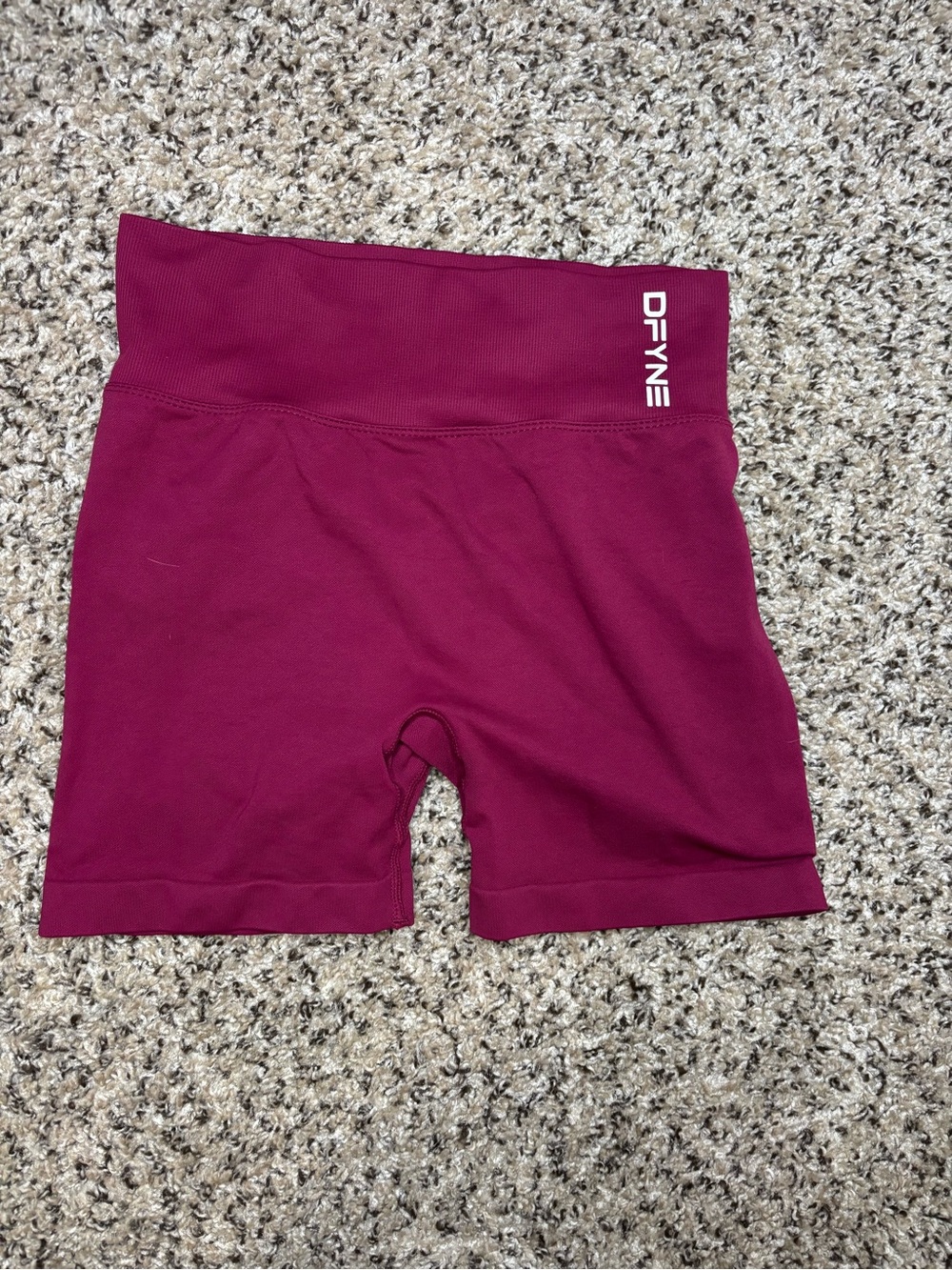 DFYNE Women's Magenta High-Rise Bike Shorts